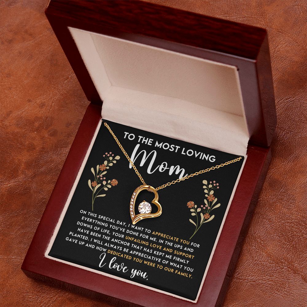 Loving Mom Forever Love Heart Necklace-[Heartfelt Family Gift]