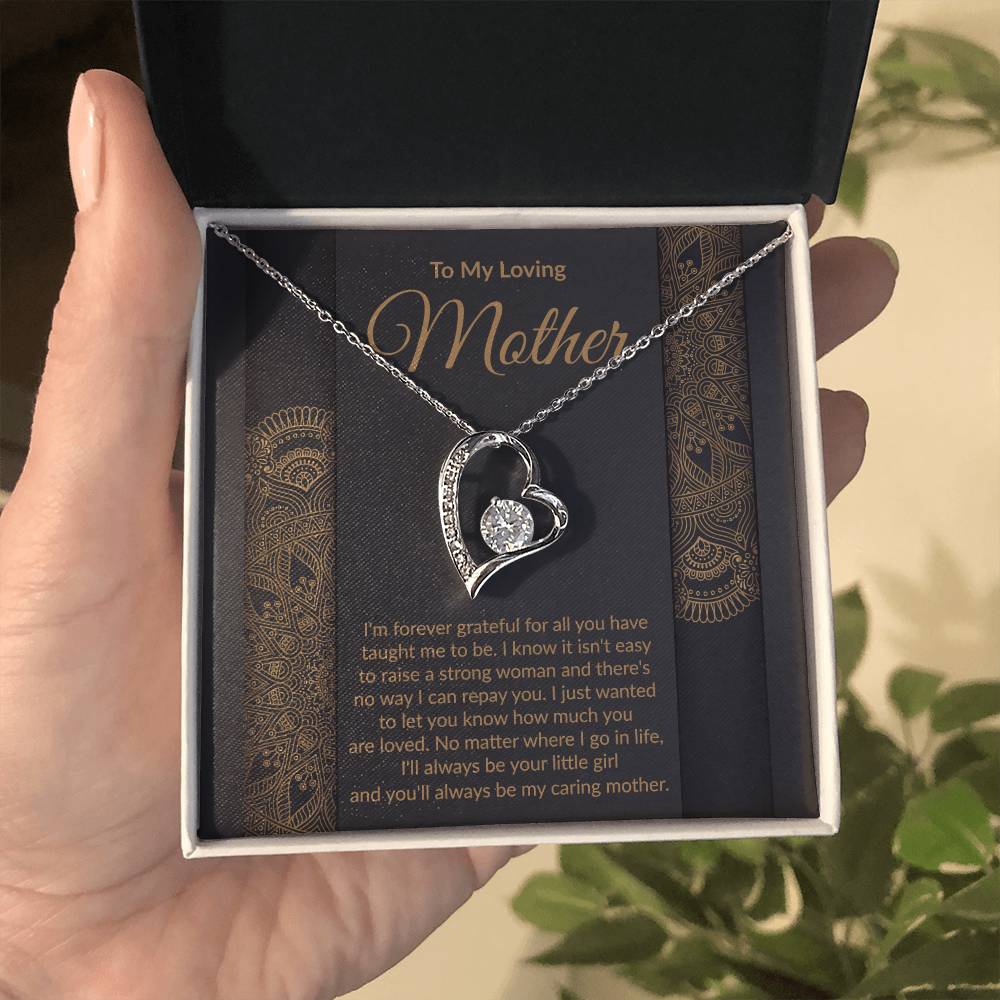 Loving Mother Heart Pendant Necklace-[Heartfelt Family Gift]