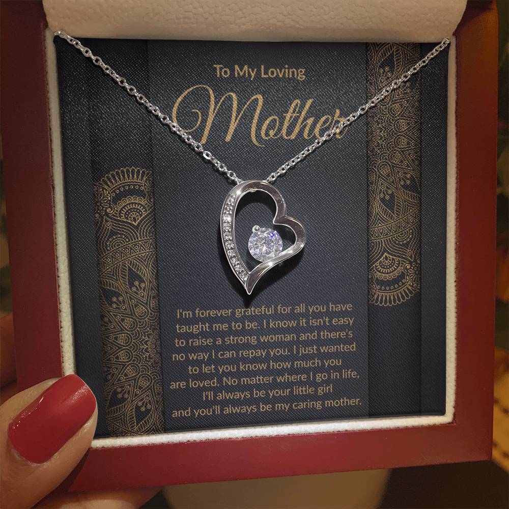 Loving Mother Heart Pendant Necklace-[Heartfelt Family Gift]
