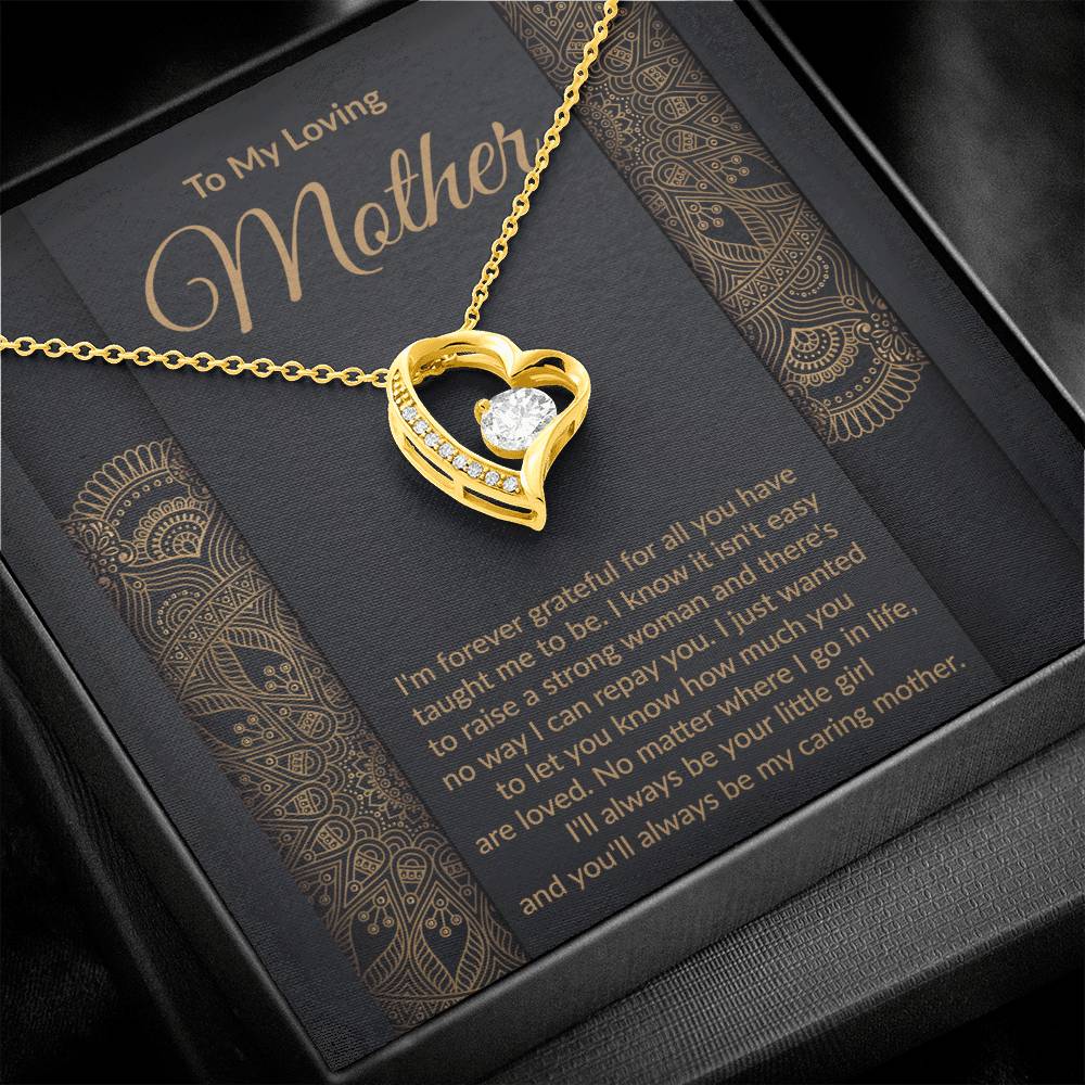 Loving Mother Heart Pendant Necklace-[Heartfelt Family Gift]