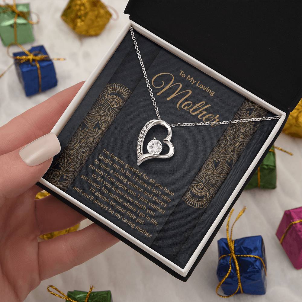 Loving Mother Heart Pendant Necklace-[Heartfelt Family Gift]