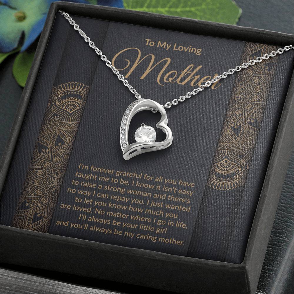 Loving Mother Heart Pendant Necklace-[Heartfelt Family Gift]