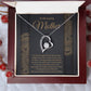Loving Mother Heart Pendant Necklace-[Heartfelt Family Gift]