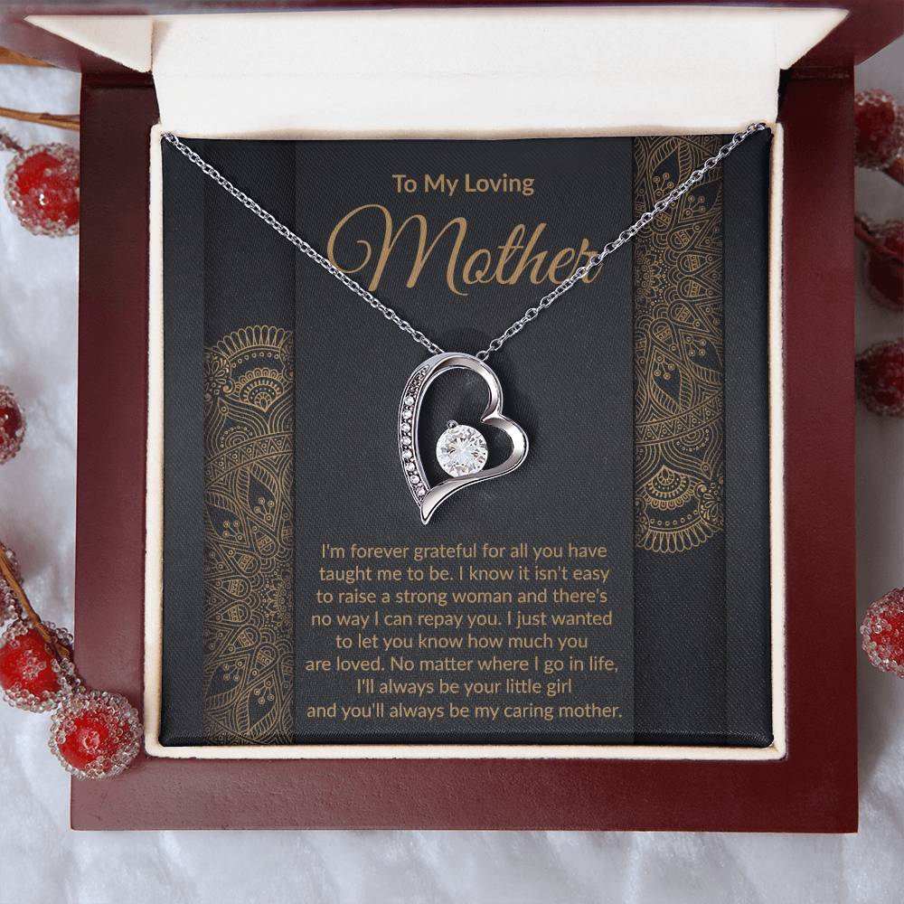 Loving Mother Heart Pendant Necklace-[Heartfelt Family Gift]