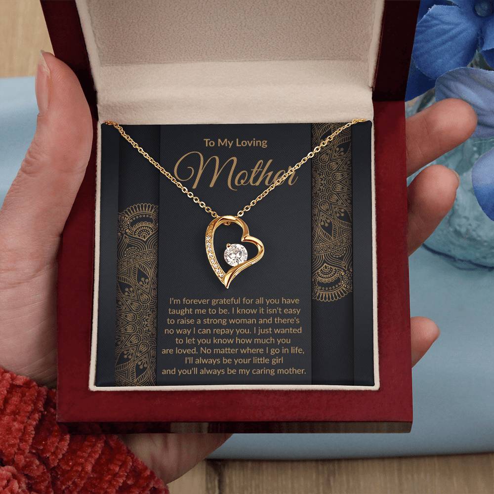 Loving Mother Heart Pendant Necklace-[Heartfelt Family Gift]