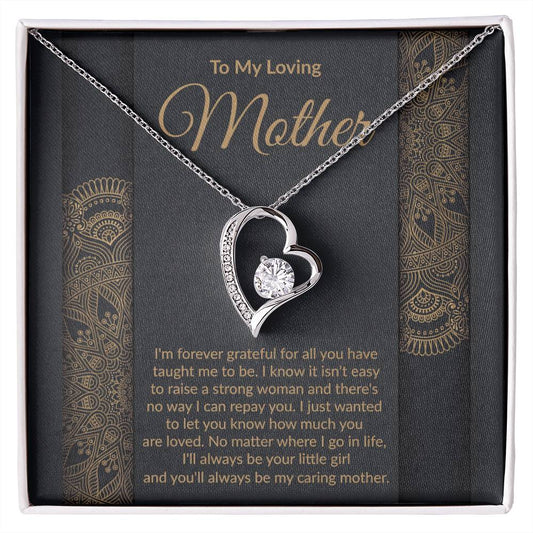 Loving Mother Heart Pendant Necklace-[Heartfelt Family Gift]