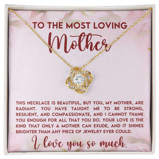 Loving Mother Love Knot Necklace-[Heartfelt Family Gift]