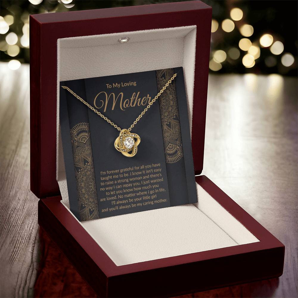 Loving Mother Love Knot Pendant Necklace Gift-[Heartfelt Family Gift]