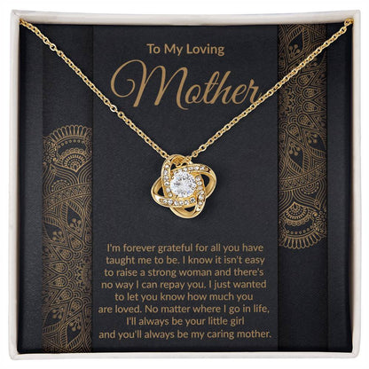 Loving Mother Love Knot Pendant Necklace Gift-[Heartfelt Family Gift]
