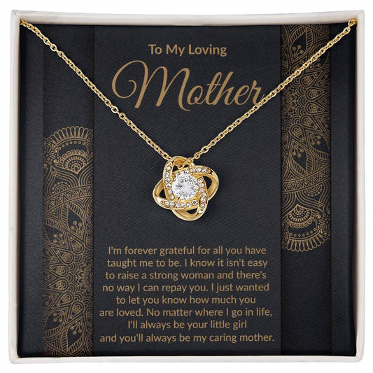 Loving Mother Love Knot Pendant Necklace Gift-[Heartfelt Family Gift]