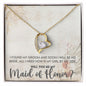 Maid of Honor - Bridal Jewelry - Heart Pendant Gift-[Heartfelt Family Gift]
