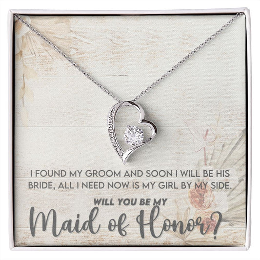 Maid of Honor - Bridal Jewelry - Heart Pendant Gift-[Heartfelt Family Gift]