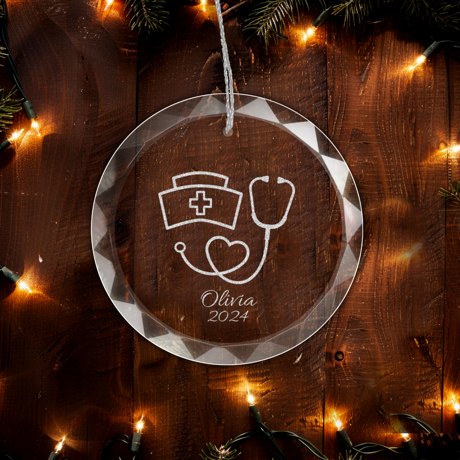 Nurse Graduation Glass Engraved Ornament With Gift Box-[Heartfelt Family Gift]
