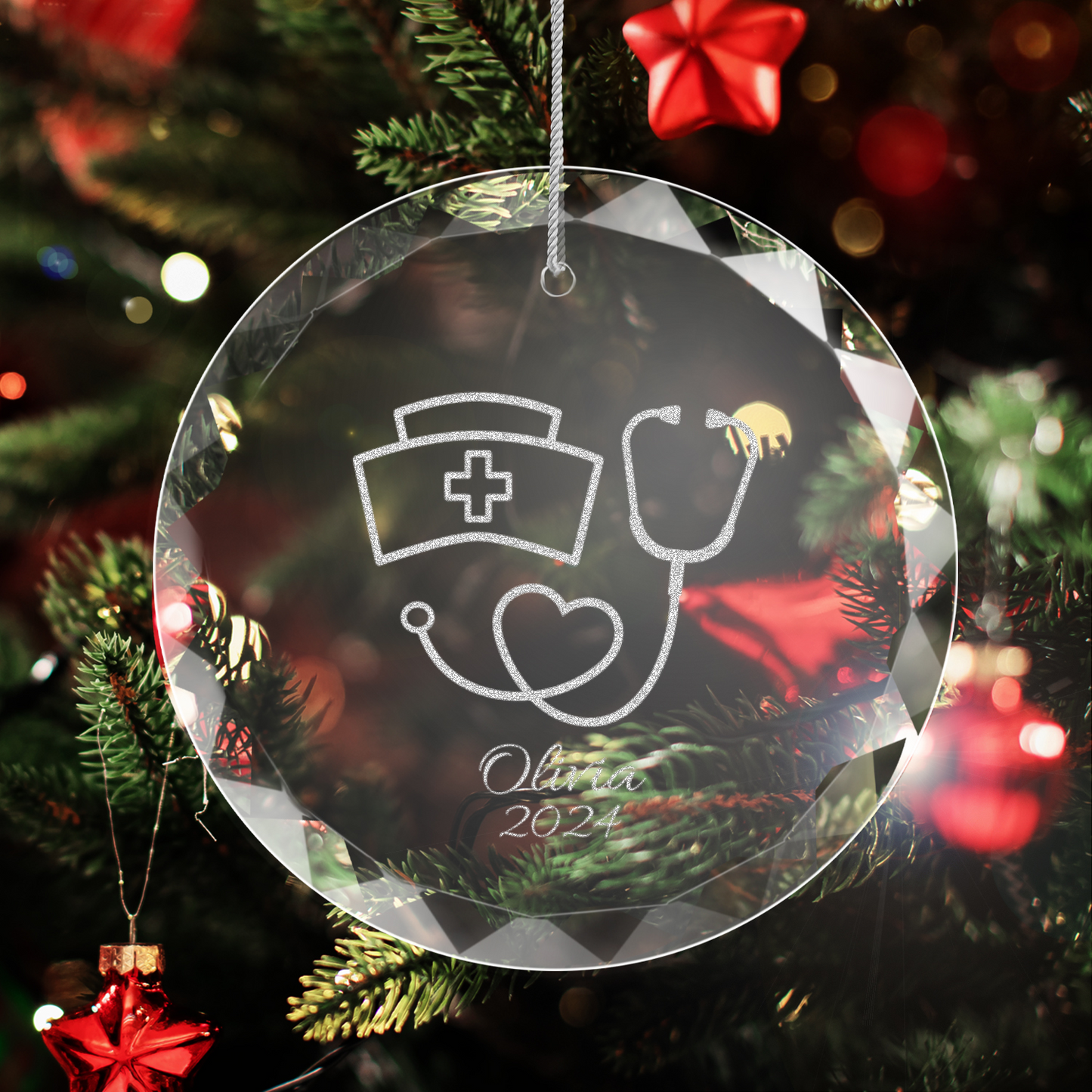 Nurse Graduation Glass Engraved Ornament With Gift Box-[Heartfelt Family Gift]