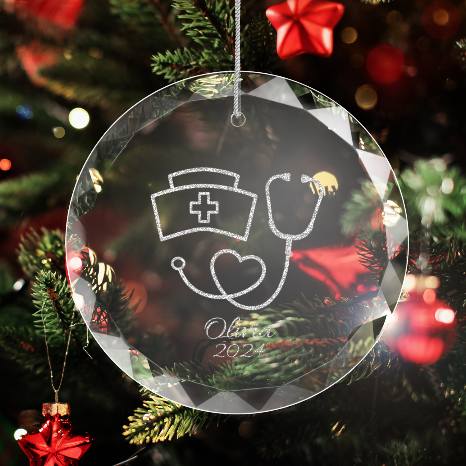 Nurse Graduation Glass Engraved Ornament With Gift Box-[Heartfelt Family Gift]