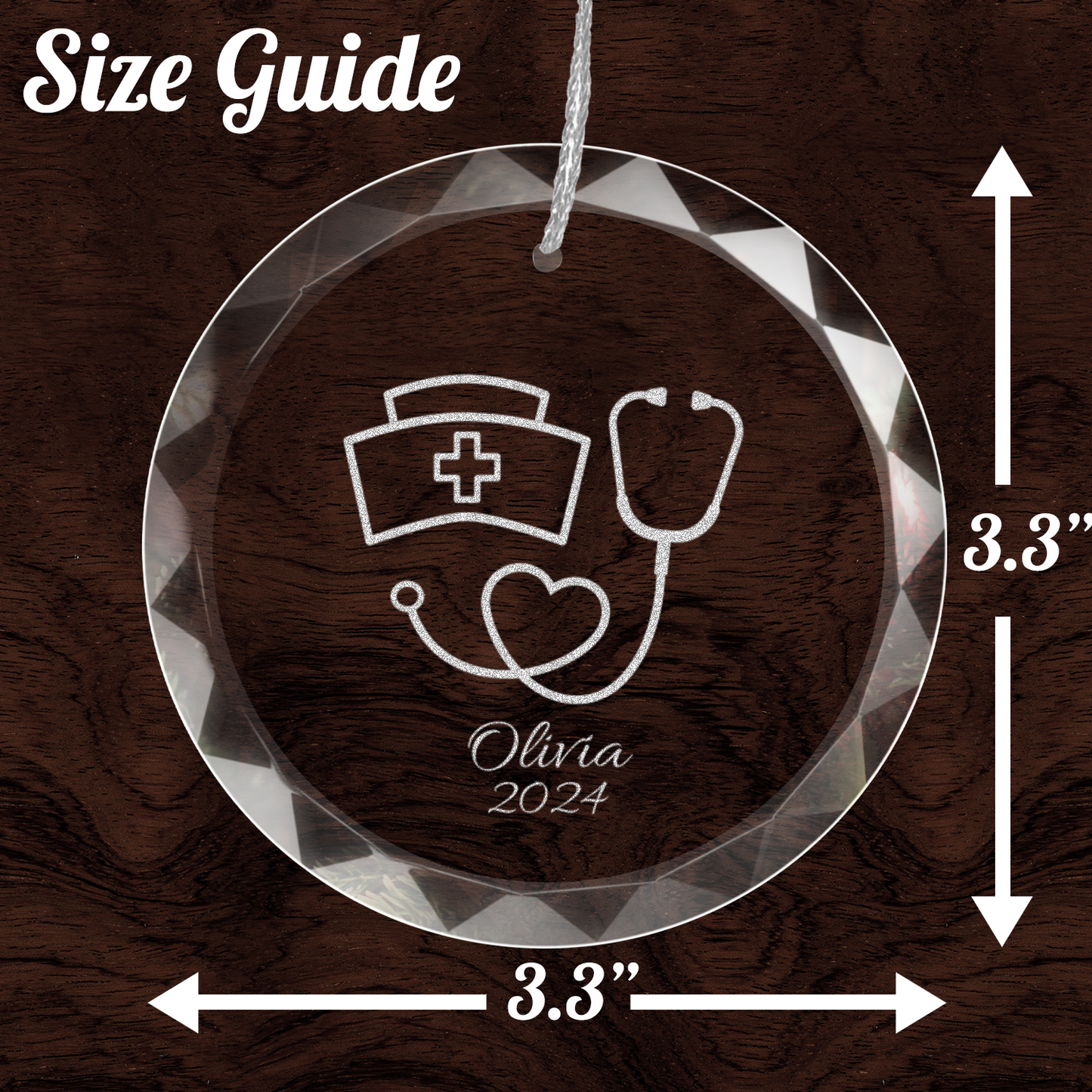 Nurse Graduation Glass Engraved Ornament With Gift Box-[Heartfelt Family Gift]