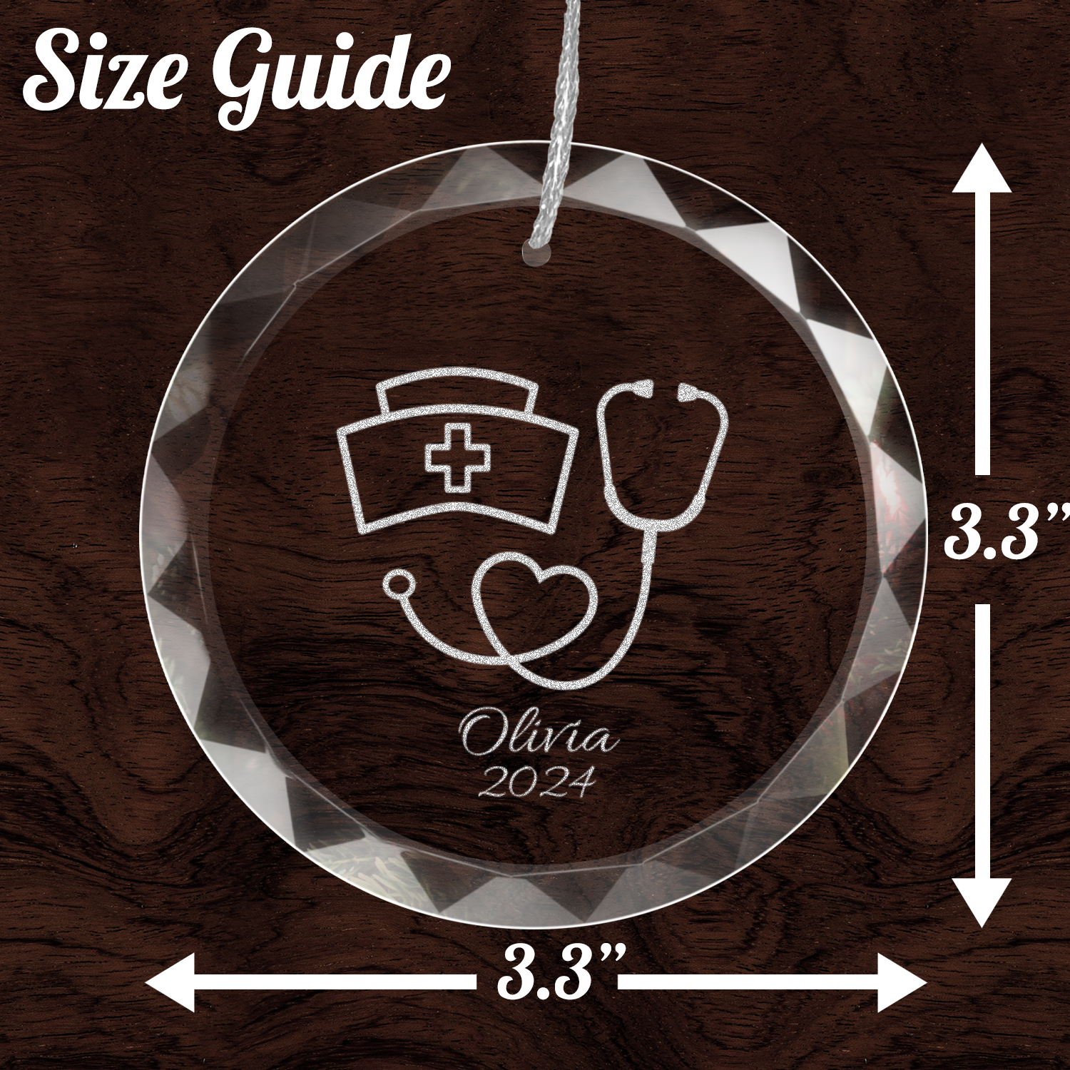 Nurse Graduation Glass Engraved Ornament With Gift Box-[Heartfelt Family Gift]