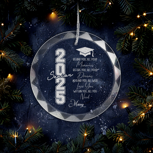 Senior 2025 Graduation Christmas Ornament With Gift Box-[Heartfelt Family Gift]