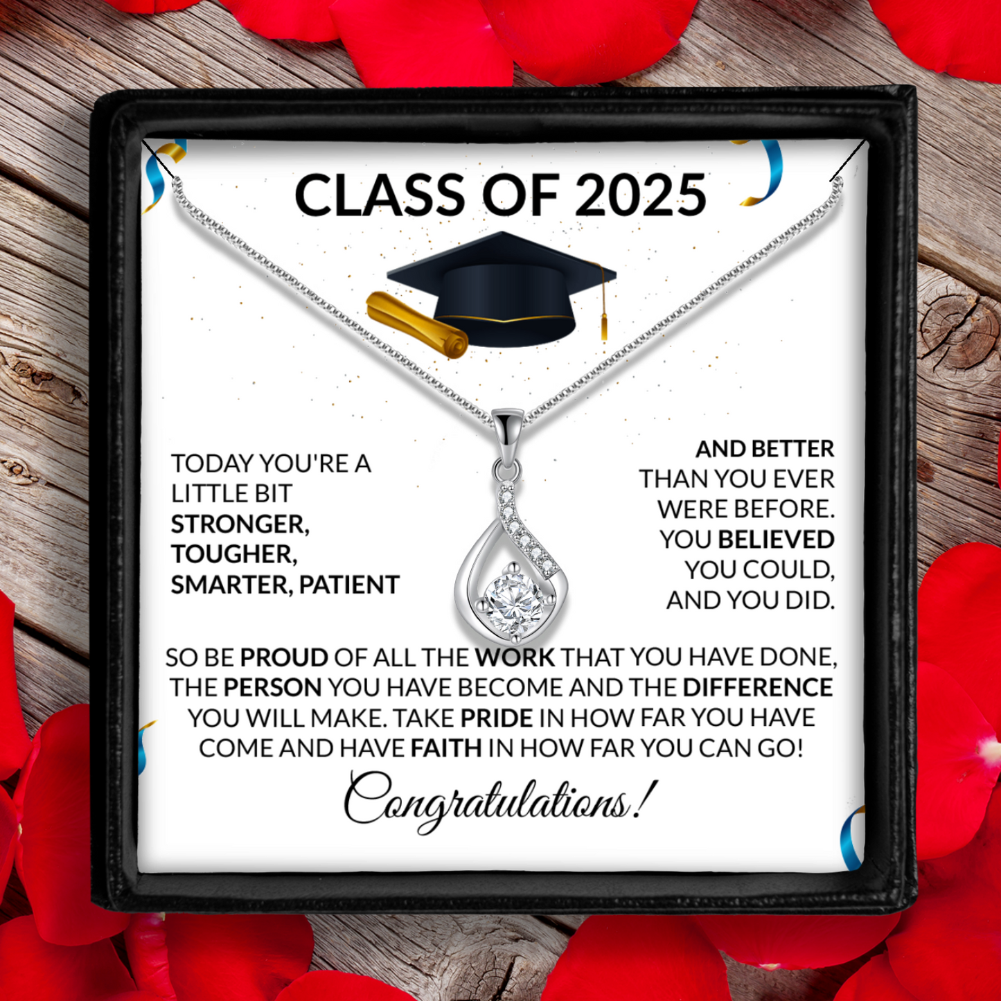 Love Drop Necklace With Message Card-[Heartfelt Family Gift]