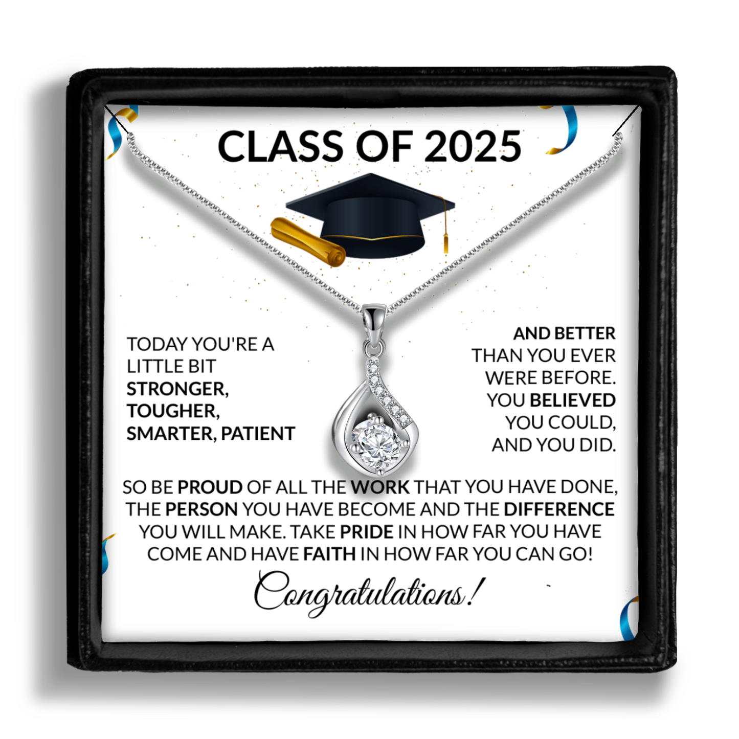 Love Drop Necklace With Message Card-[Heartfelt Family Gift]