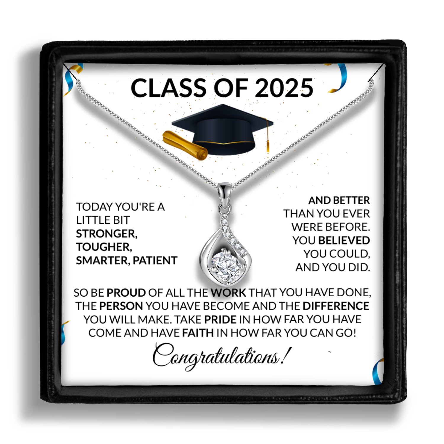 Love Drop Necklace With Message Card-[Heartfelt Family Gift]