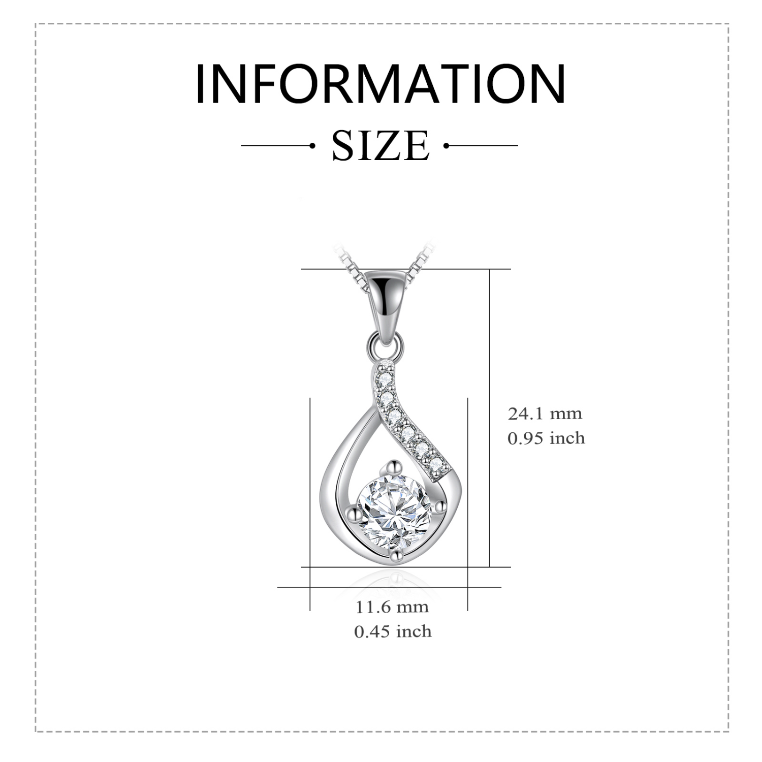 Love Drop Necklace With Message Card-[Heartfelt Family Gift]