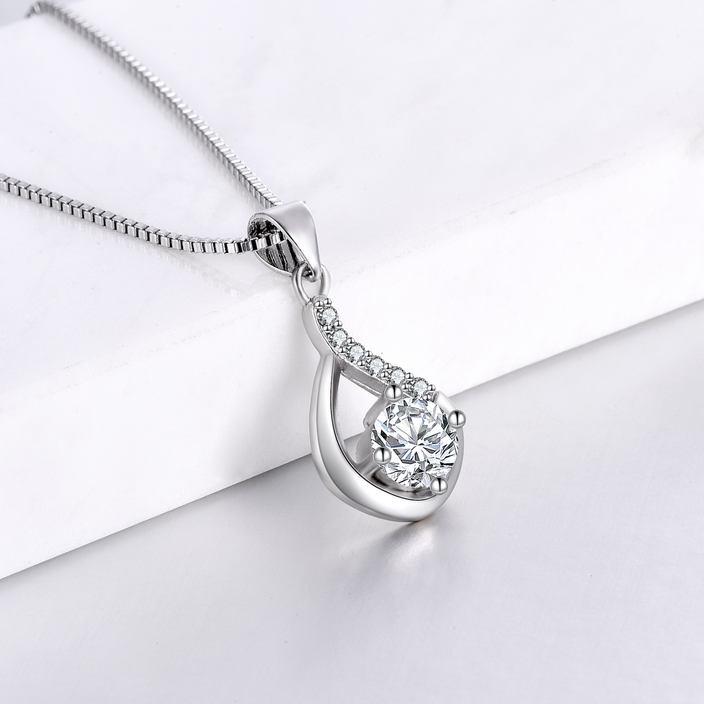 Love Drop Necklace With Message Card-[Heartfelt Family Gift]
