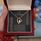 Mom From Son Heart Pendant Necklace Gift-[Heartfelt Family Gift]