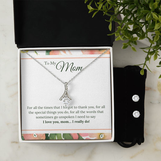 Mom Necklace Gift Set Alluring Beauty Necklace-[Heartfelt Family Gift]