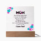 Mom Lighted Acrylic Plaque-[Heartfelt Family Gift]