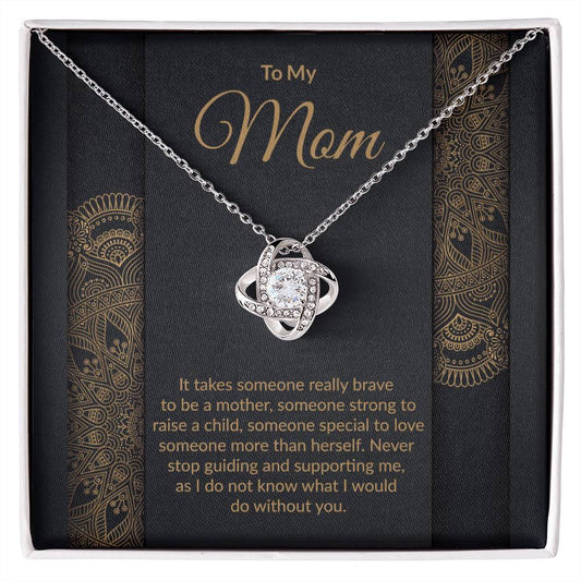 Mom Love Knot Pendant Necklace-[Heartfelt Family Gift]