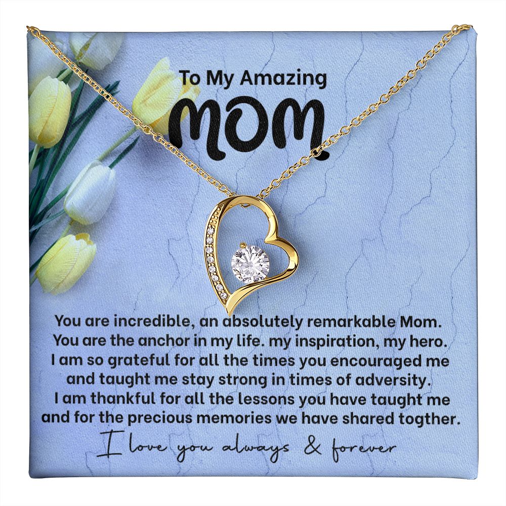 Mom My Anchor Forever Love Heart Necklace-[Heartfelt Family Gift]