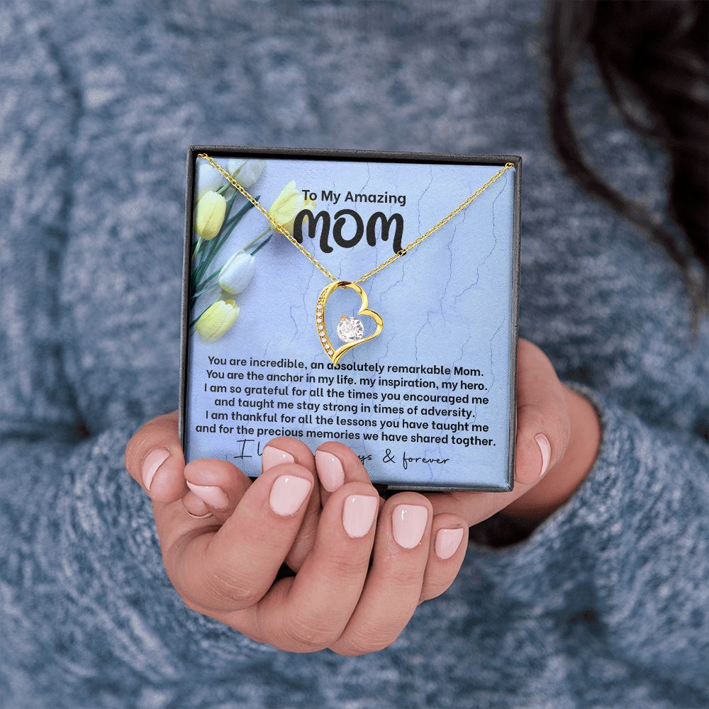 Mom My Anchor Forever Love Heart Necklace-[Heartfelt Family Gift]