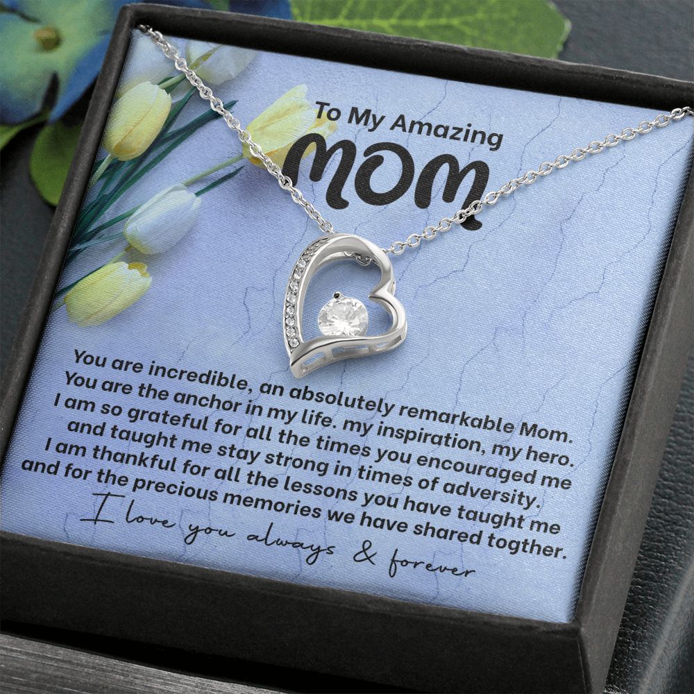 Mom My Anchor Forever Love Heart Necklace-[Heartfelt Family Gift]