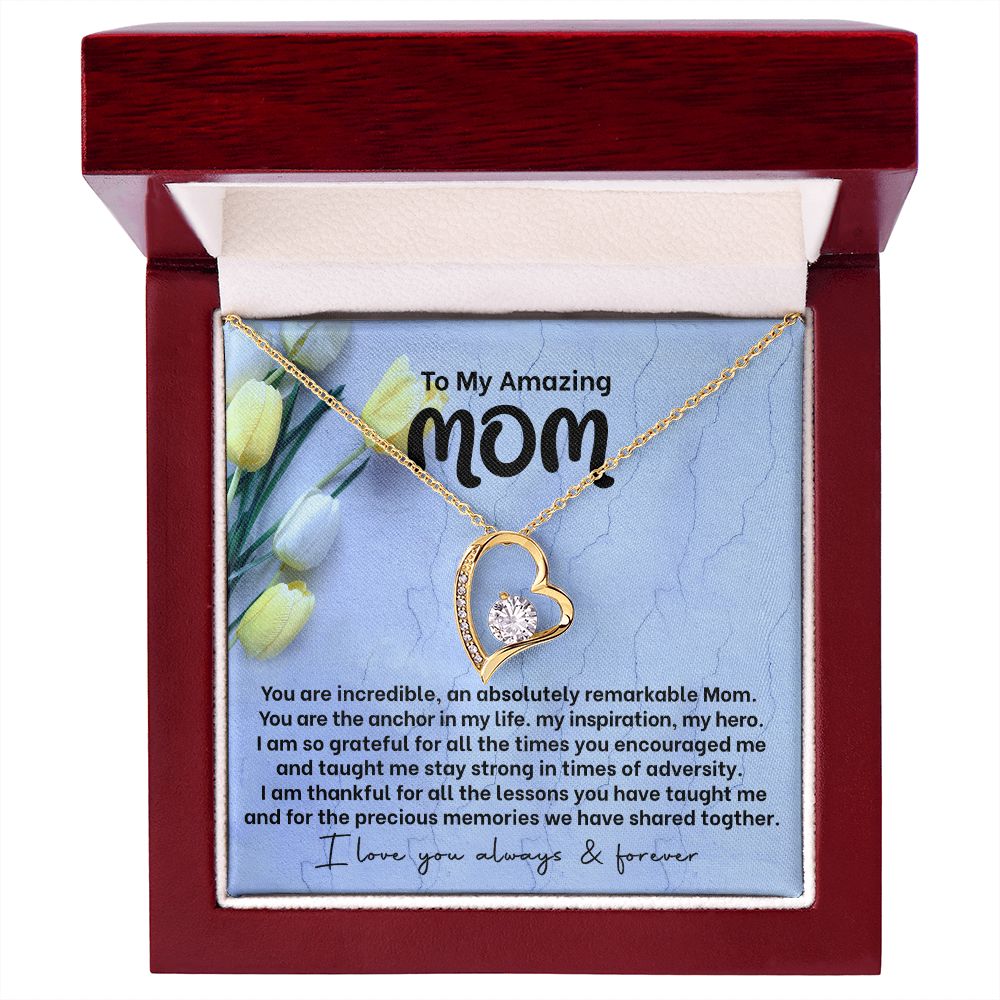 Mom My Anchor Forever Love Heart Necklace-[Heartfelt Family Gift]