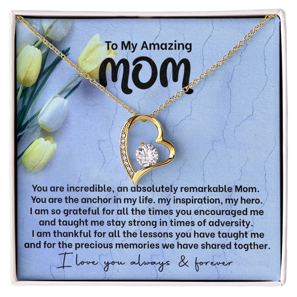 Mom My Anchor Forever Love Heart Necklace-[Heartfelt Family Gift]