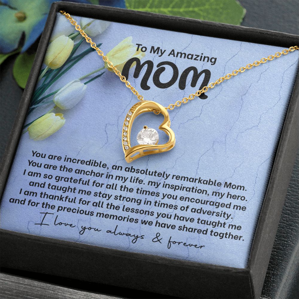 Mom My Anchor Forever Love Heart Necklace-[Heartfelt Family Gift]