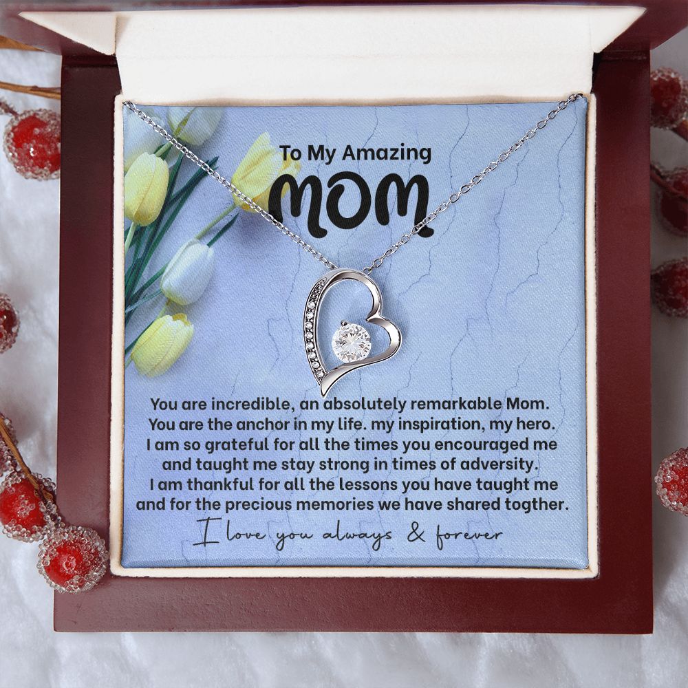 Mom My Anchor Forever Love Heart Necklace-[Heartfelt Family Gift]