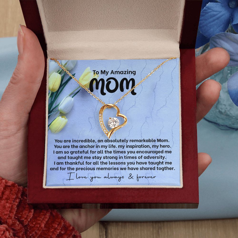 Mom My Anchor Forever Love Heart Necklace-[Heartfelt Family Gift]