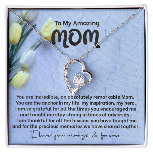 Mom My Anchor Forever Love Heart Necklace-[Heartfelt Family Gift]