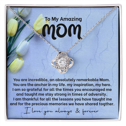 Mom My Anchor Love Knot Necklace Gift-[Heartfelt Family Gift]