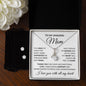 Mom Through Joy and Tears Petite Ribbon Necklace and Earring Gift Set-[Heartfelt Family Gift]