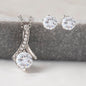 Mom Through Joy and Tears Petite Ribbon Necklace and Earring Gift Set-[Heartfelt Family Gift]