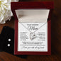Mom Through Joys and Tears Silver Heart Necklace Earring Set-[Heartfelt Family Gift]