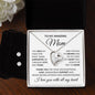Mom Through Joys and Tears Silver Heart Necklace Earring Set-[Heartfelt Family Gift]