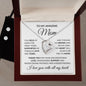 Mom Through Joys and Tears Silver Heart Necklace Earring Set-[Heartfelt Family Gift]