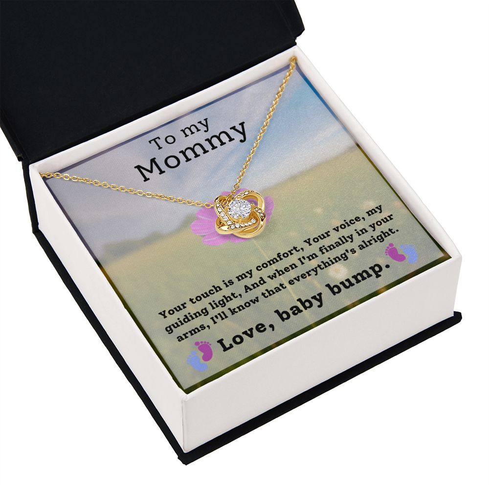 Mom To Be Baby Bump Pregnancy Gift Love Knot Necklace-[Heartfelt Family Gift]