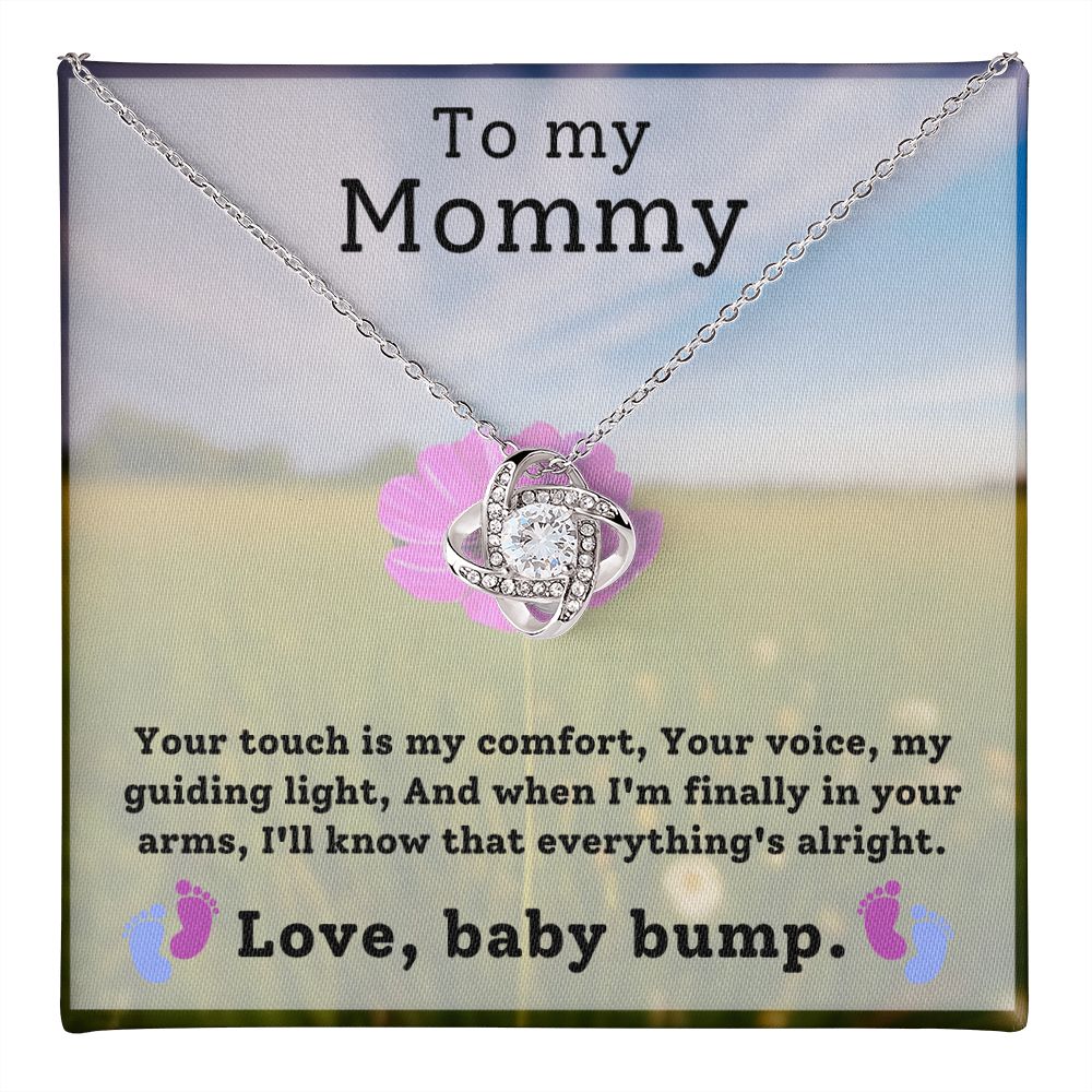 Mom To Be Baby Bump Pregnancy Gift Love Knot Necklace-[Heartfelt Family Gift]