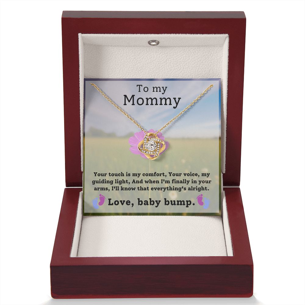 Mom To Be Baby Bump Pregnancy Gift Love Knot Necklace-[Heartfelt Family Gift]