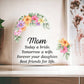 Mom Today A Bride Tomorrow A Wife Acrylic Heart-[Heartfelt Family Gift]